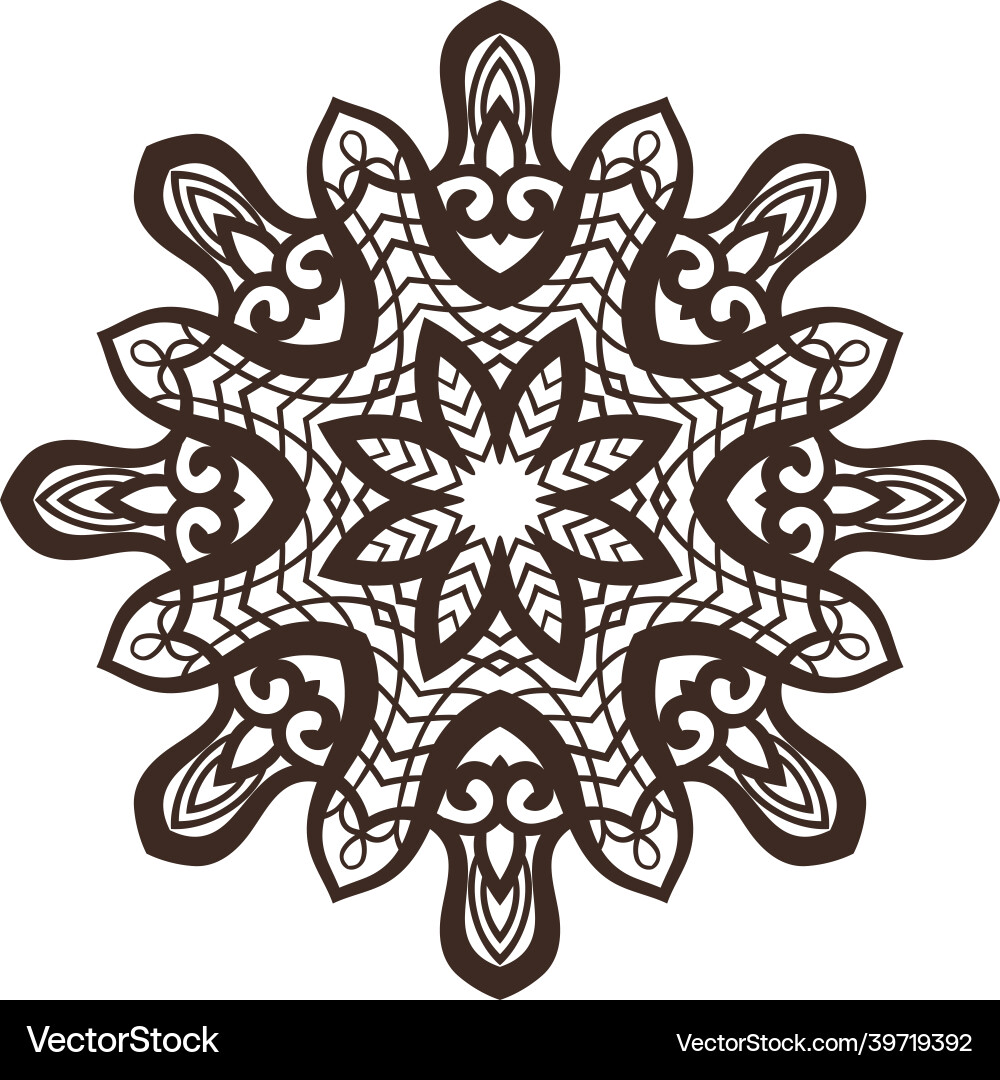 Round pattern circular ornament design element Vector Image