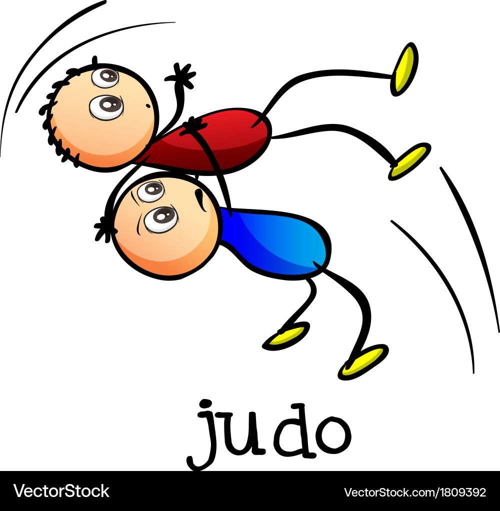 Stickmen doing judo (1809392) – Royalty-Free Vector | VectorStock, image size:1000x1022