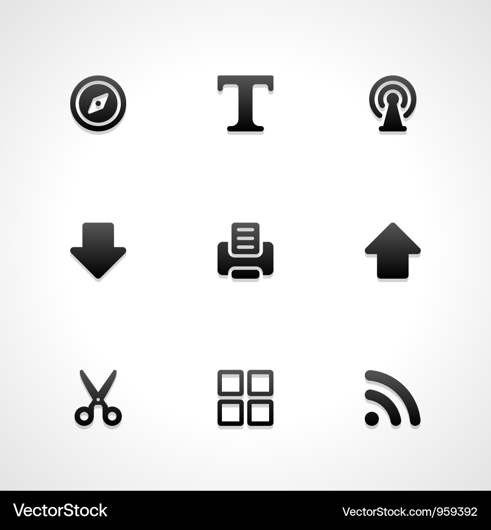 Web site icons Vector Image