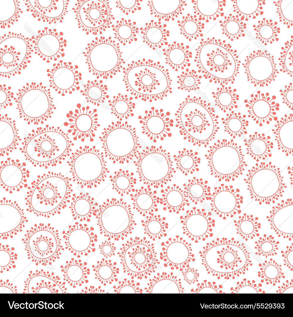 Abstract scribble pattern bacteria Vector Image