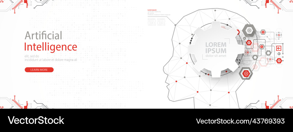Artificial intelligence ai and big data concept Artificial intelligence ai and big data concept vector image