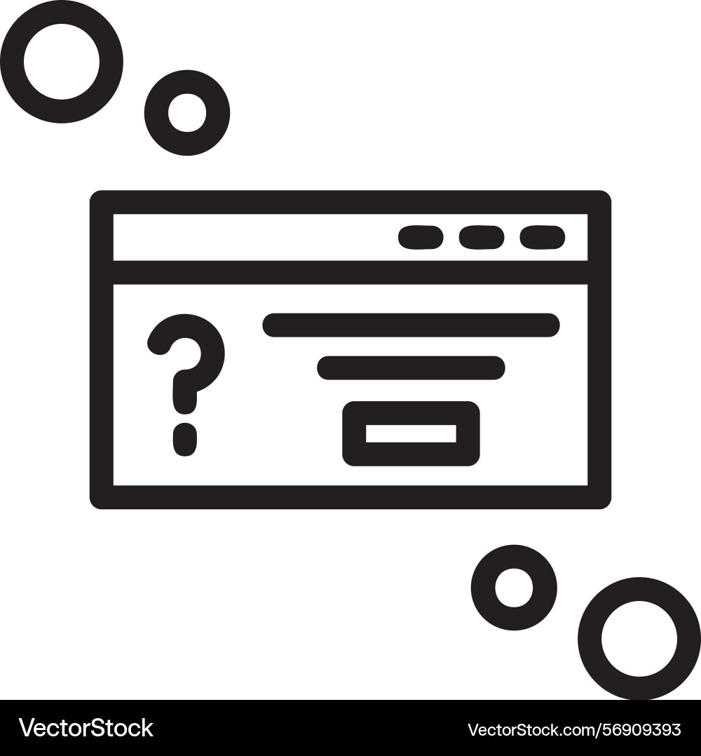 Dialog box question linear style icon design Vector Image