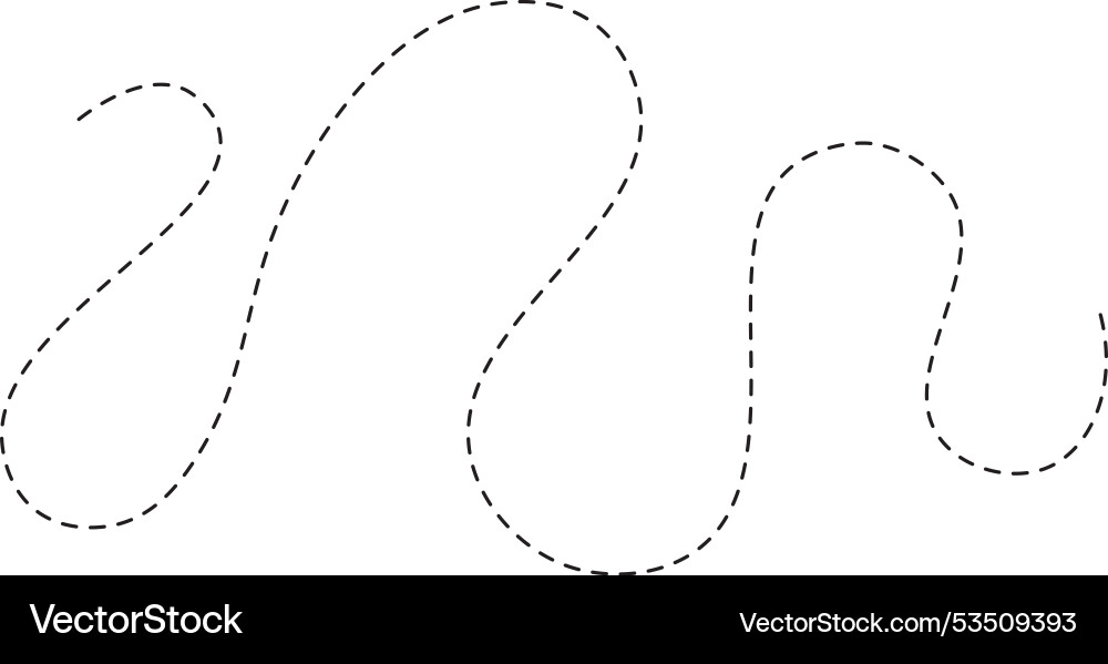 Handdrawn abstract dashed line vector image