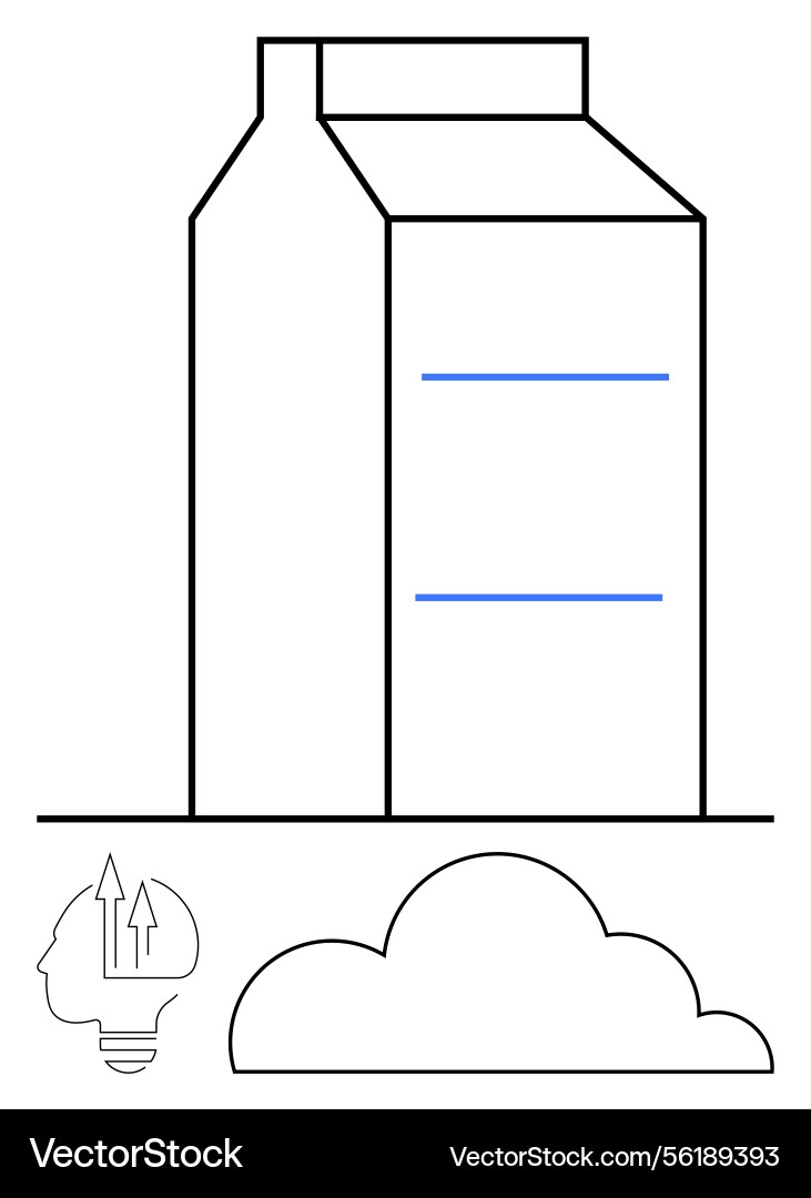 Minimalist building structure with innovation Vector Image