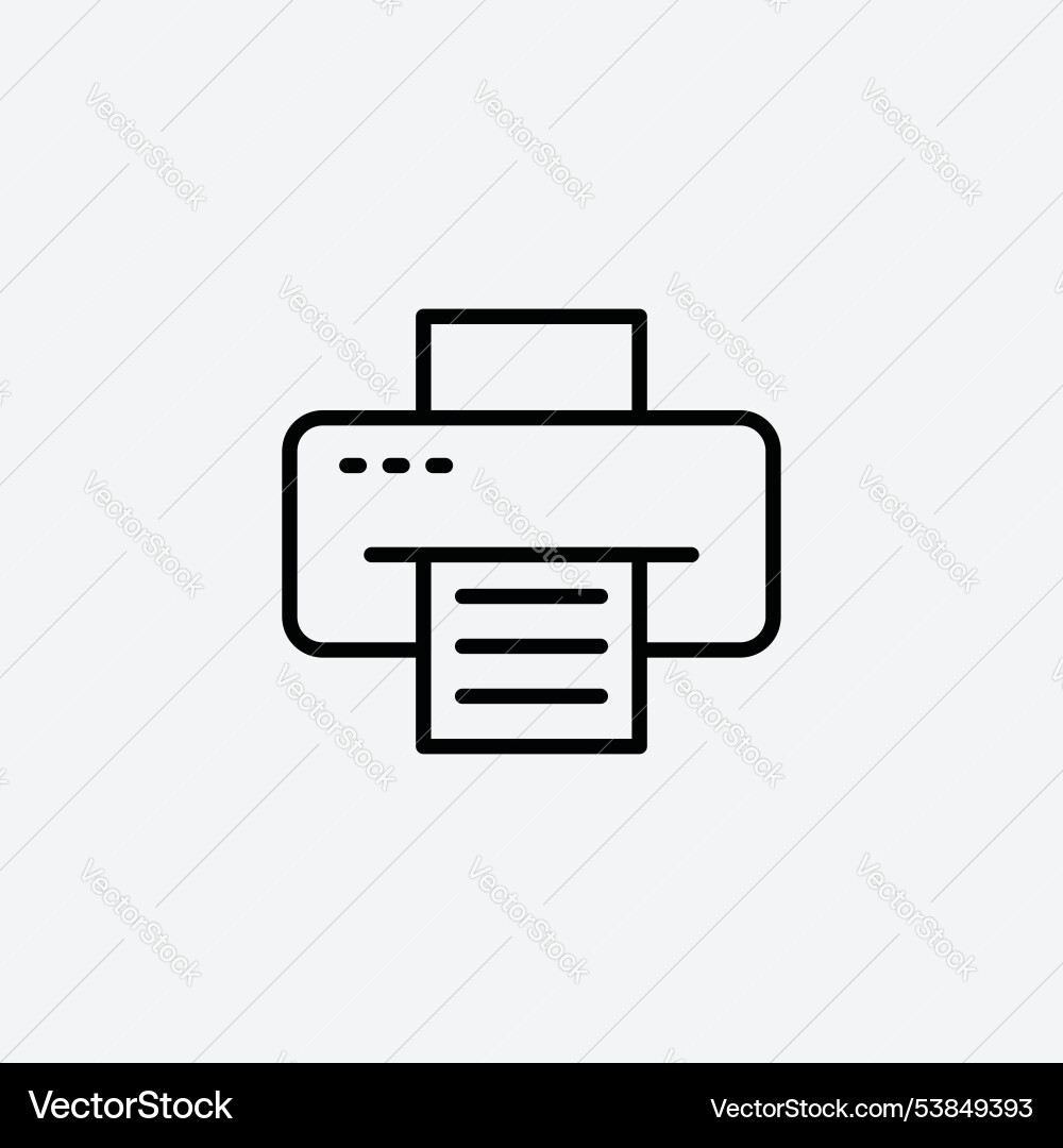 Print button icon set Vector Image