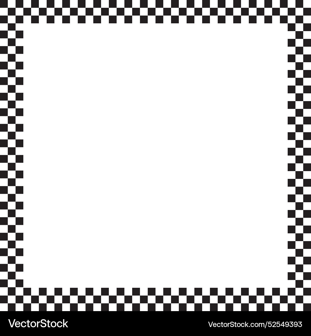 Square frame with checkered print picture Square frame with checkered print picture vector image