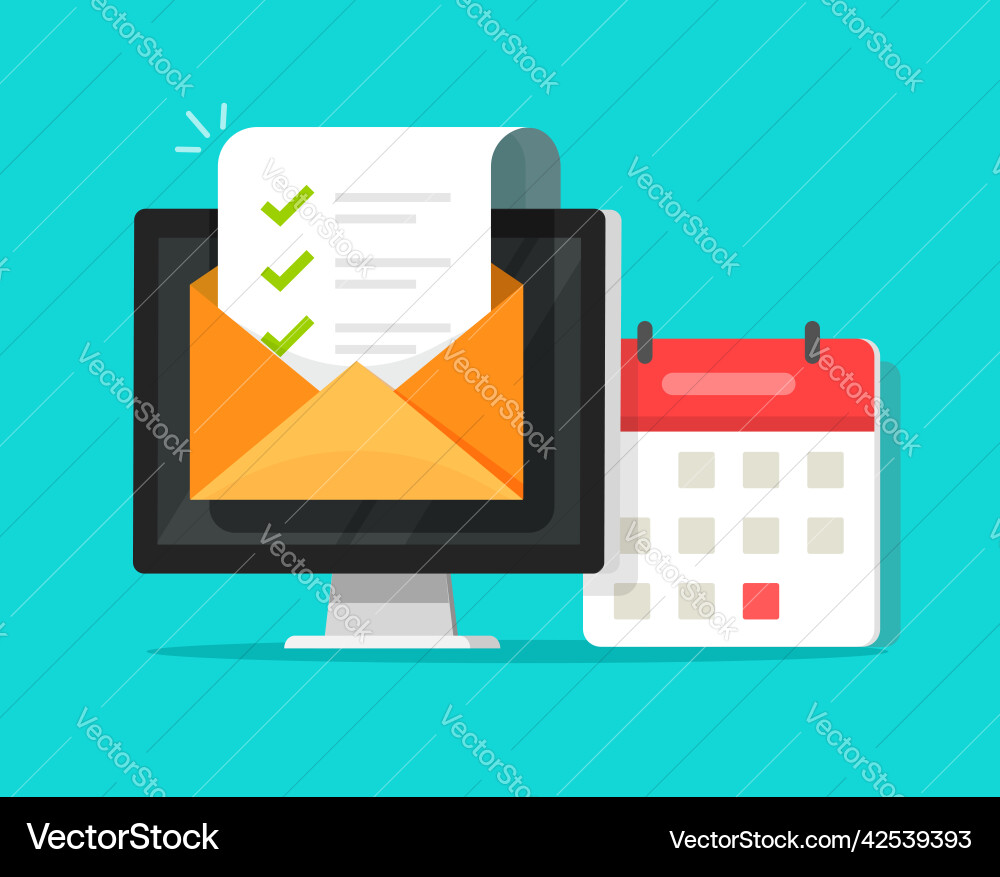 Task List & Calendar Completion vector image