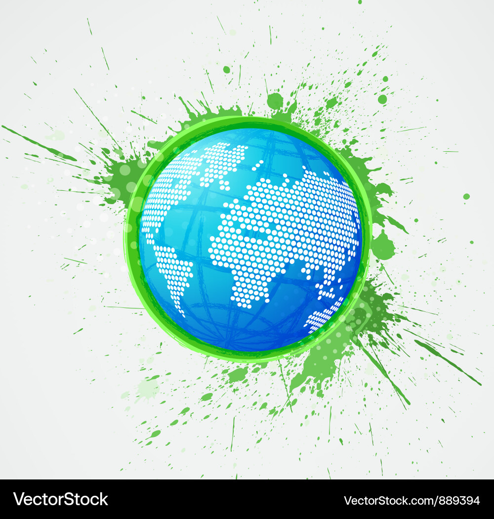Abstract Globe Splash Vector Image