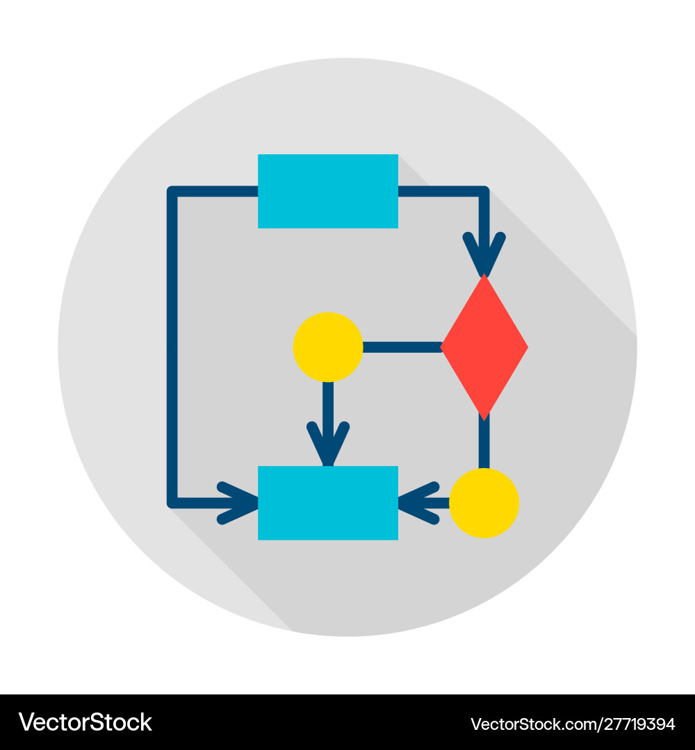 Algorithm Circle Data Icon vector image