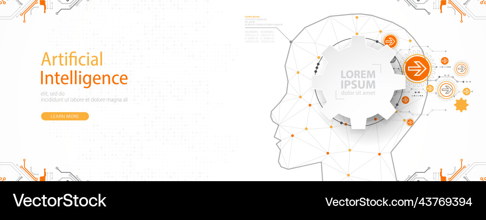 Artificial intelligence ai and big data concept vector image