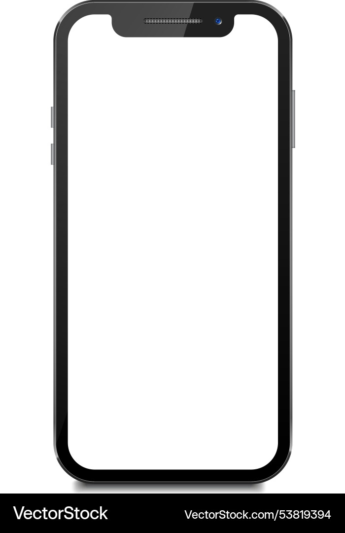 Blank smartphone screen displaying potential app Blank smartphone screen displaying potential app vector image
