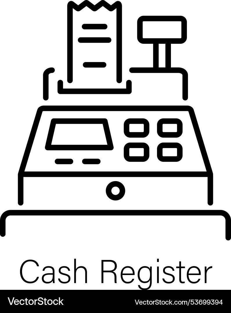 Cash register Royalty Free Vector Image - VectorStock