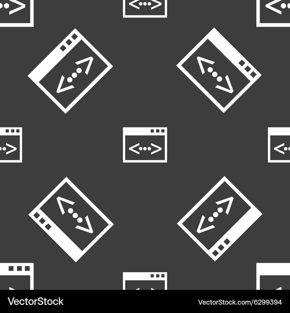 Code sign icon programmer symbol seamless pattern Vector Image