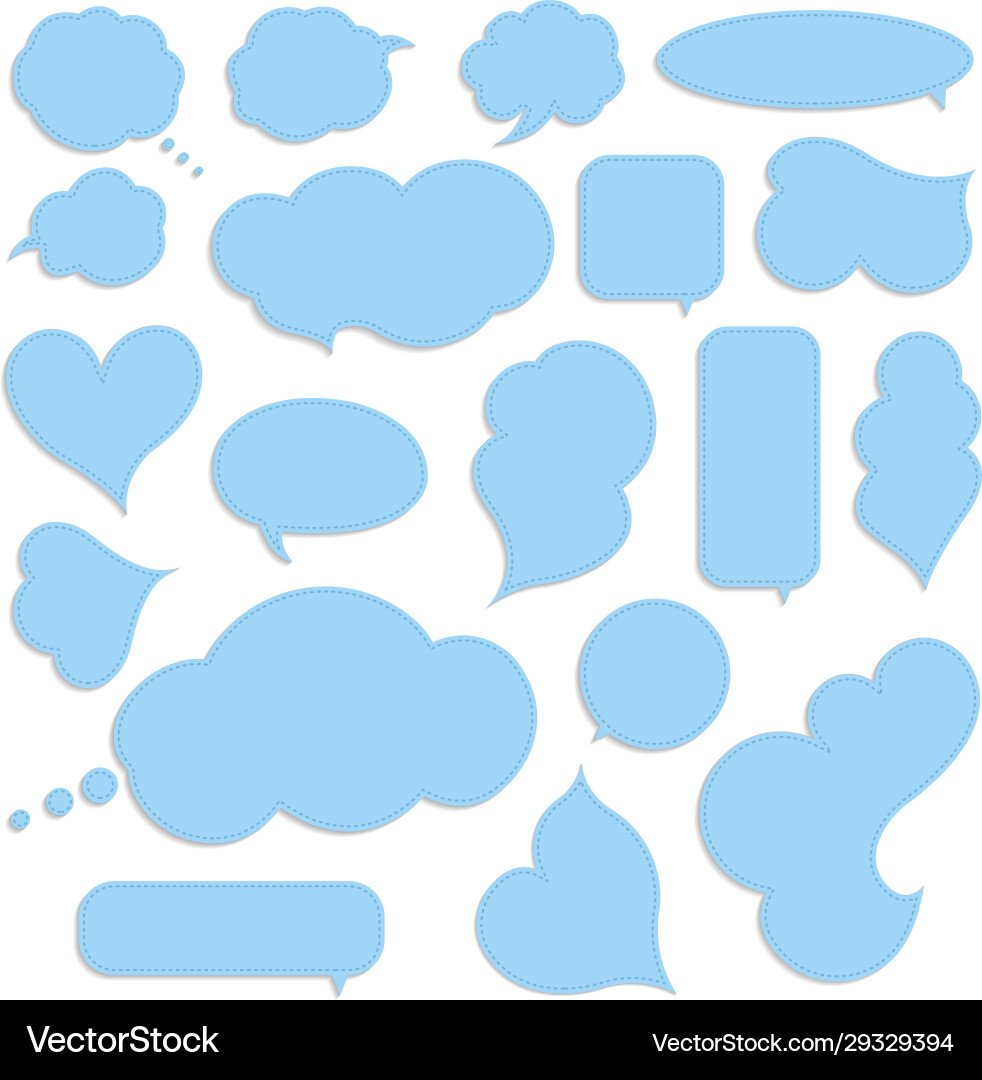 Collection blank empty speech bubbles Collection blank empty speech bubbles Vector Image
