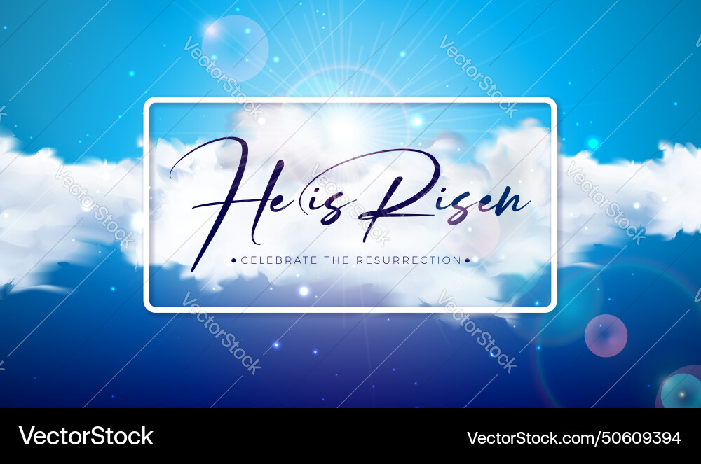 Easter holiday with cloud on sunny vector image