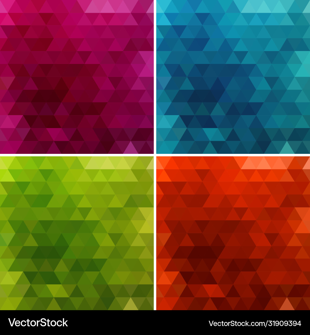 Geometric Triangle Patterns Vector Image