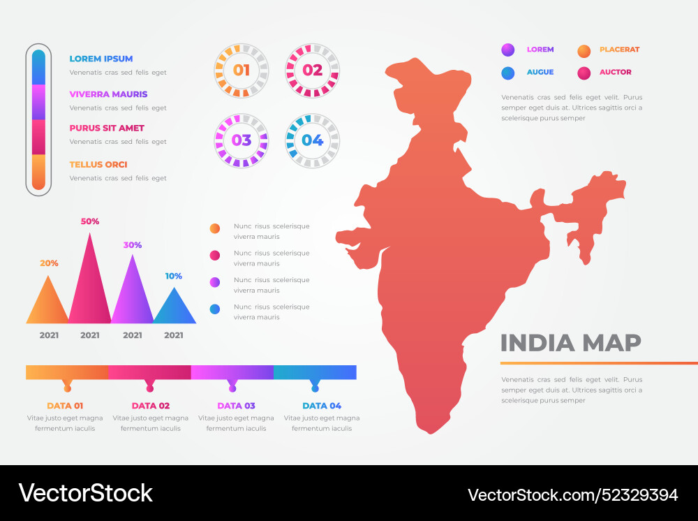 Gradient india map graphics Vector Image