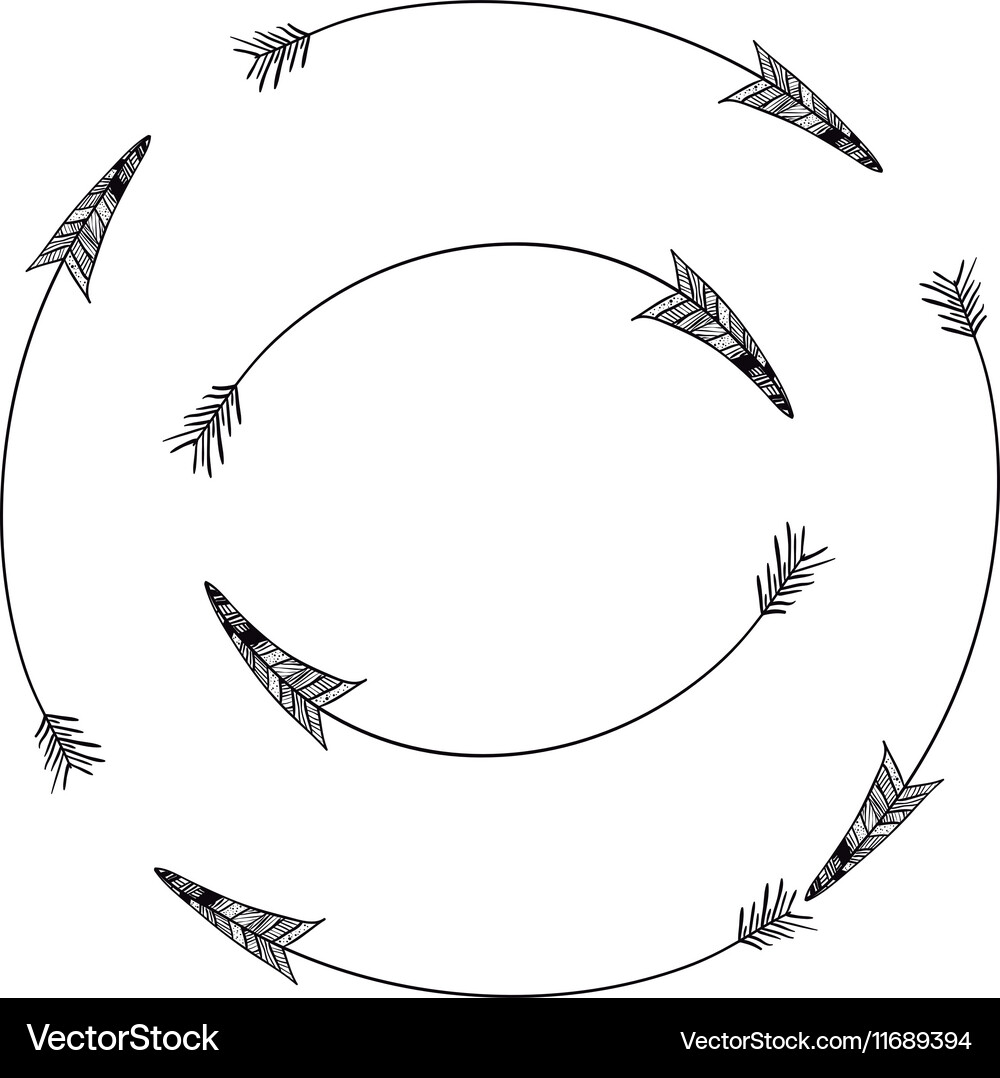 Isolated arrow of boho style design Vector Image