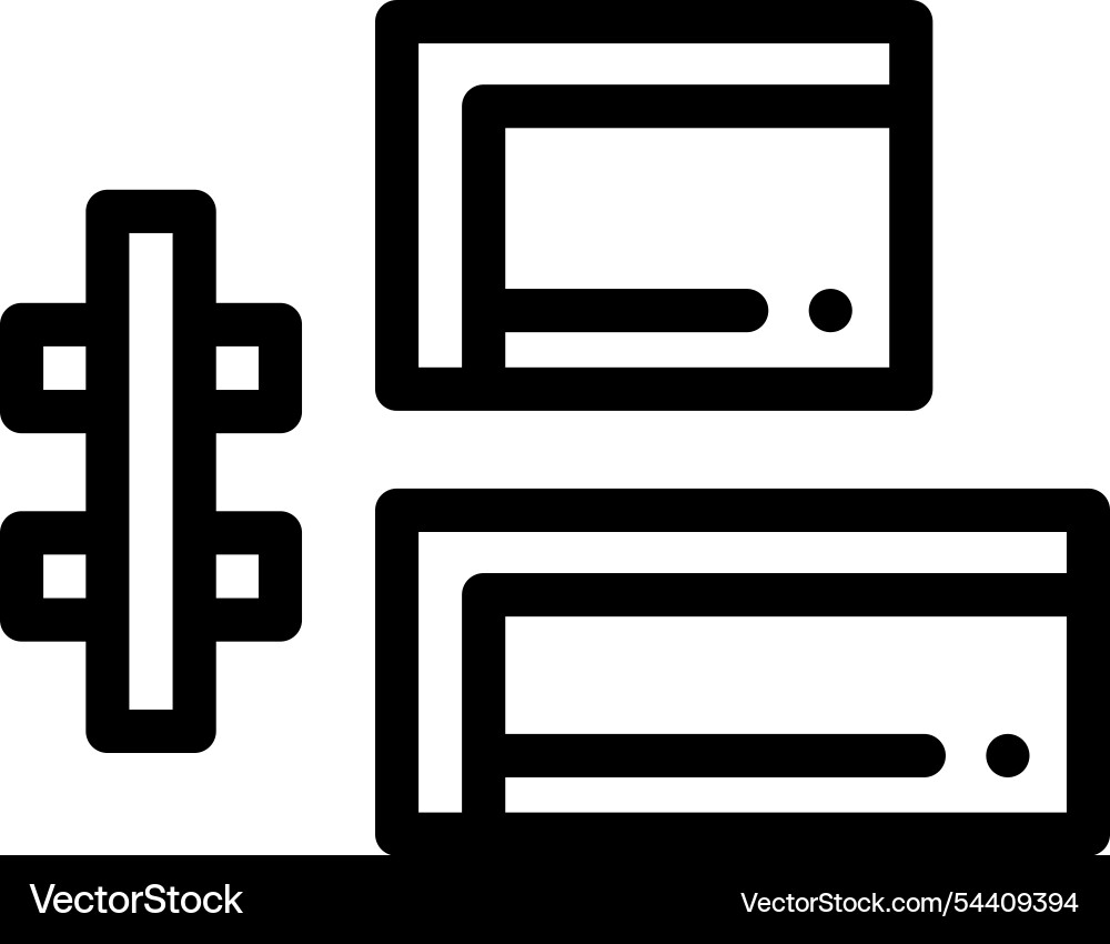 Left arrow icon thin linear style design isolated Left arrow icon thin linear style design isolated vector image