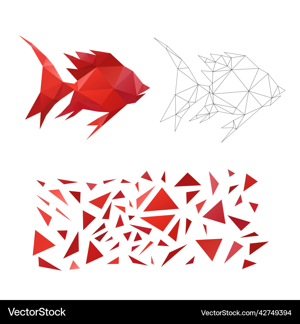 Polygonal puzzle game constructor from triangles Polygonal puzzle game constructor from triangles Vector Image