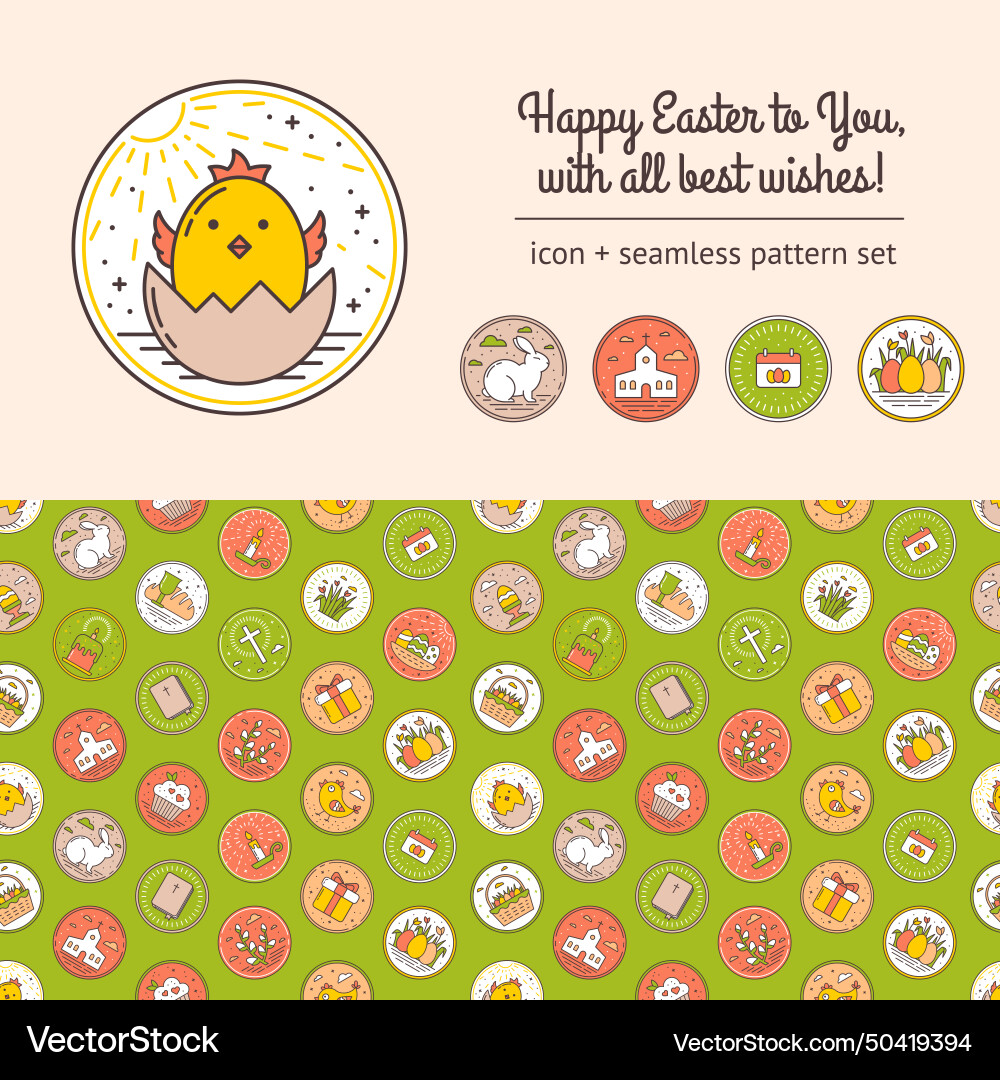 Scrapbooking set with seamless pattern of linear Scrapbooking set with seamless pattern of linear vector image
