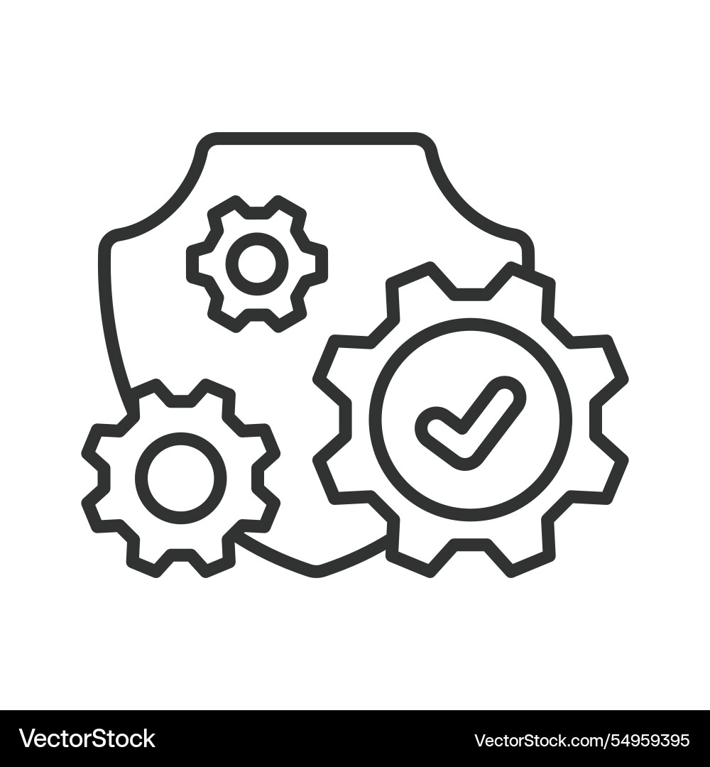 Authentication mechanisms icon in line design Vector Image