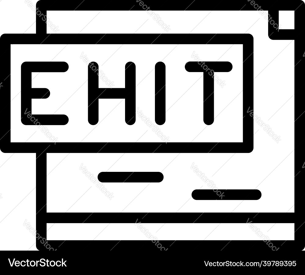 Cms ehit icon outline html website Cms ehit icon outline html website vector image