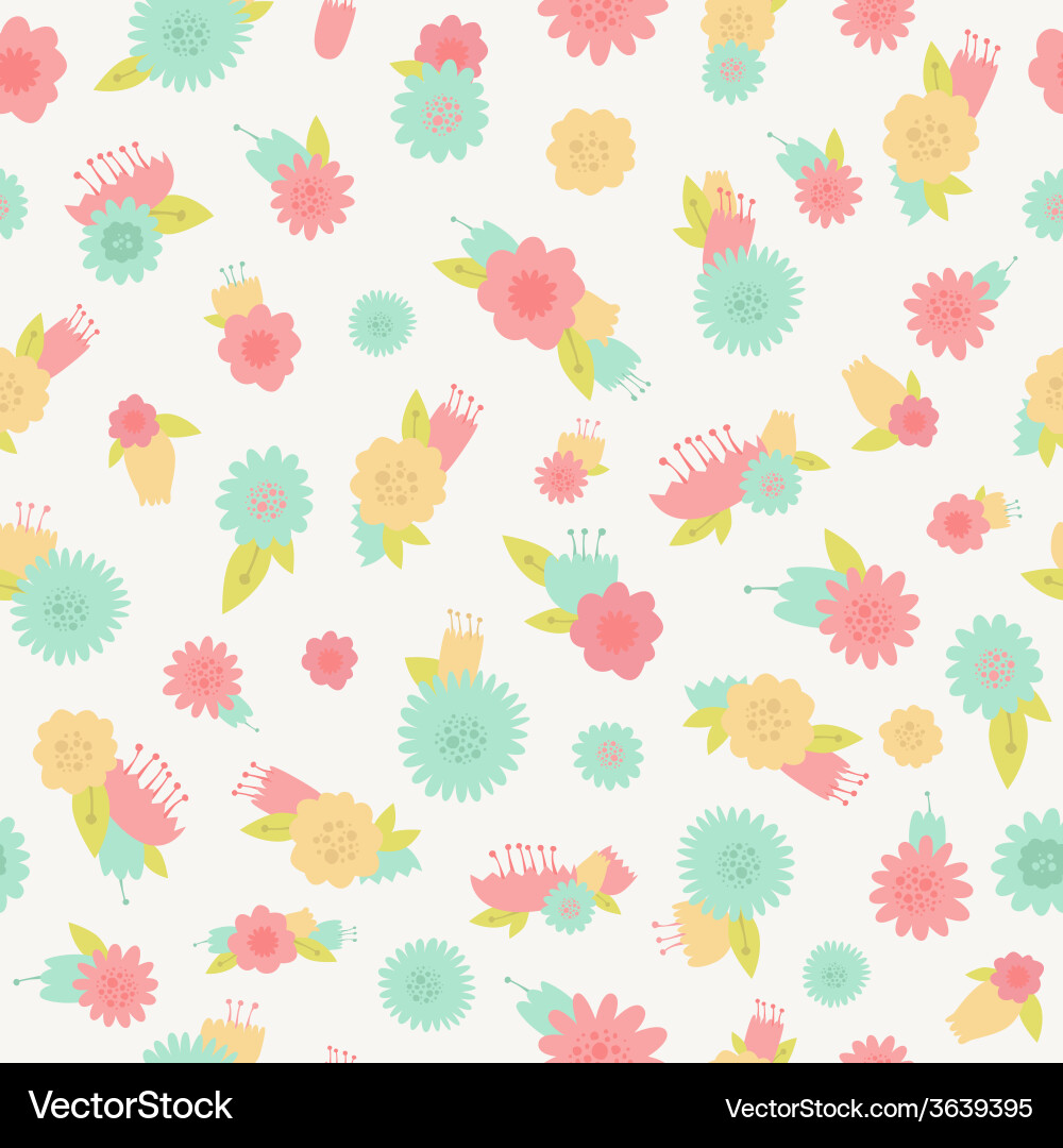 Flower seamless background vector image