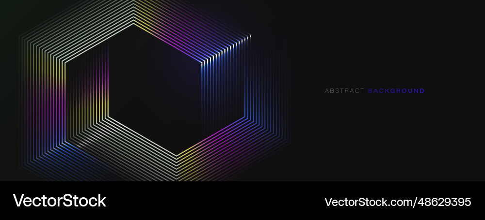 Glowing Hexagon Abstract Background vector image