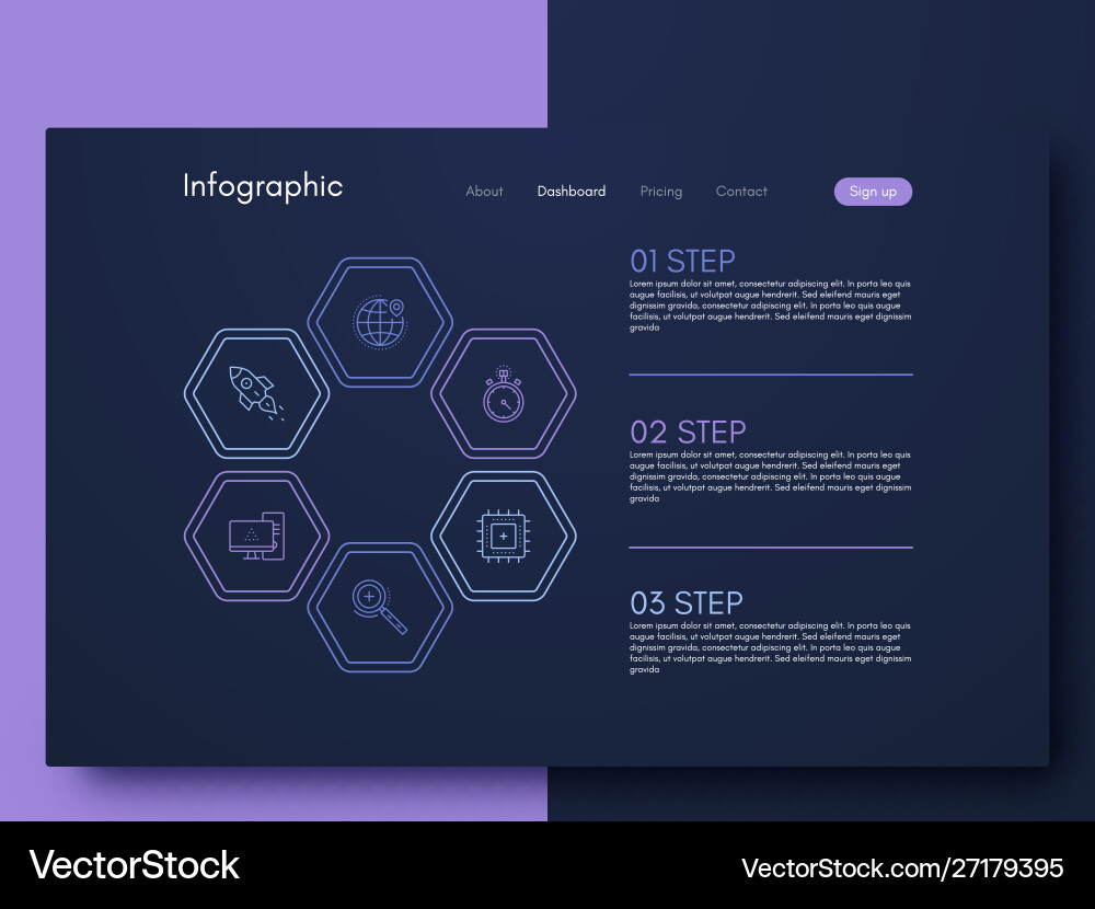 Grafik Infografiken mit sechs Optionen Grafik Infografiken mit sechs Optionen Vektorbild