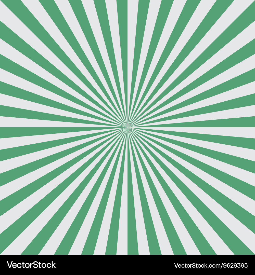 Green Sunburst Background vector image