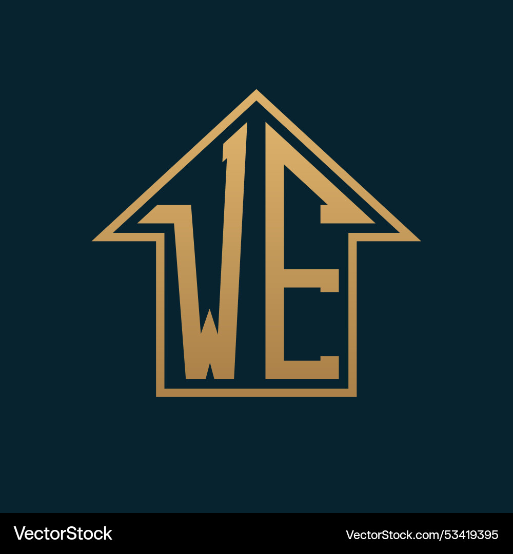 Luxus wir Haus Logo - elegant gold Buchstaben Luxus wir Haus Logo - elegant gold Buchstaben vektorbild