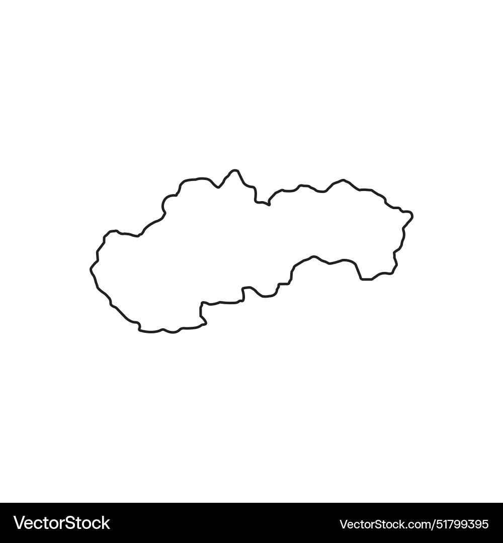 Slovakia Map Icon Royalty Free Vector Image Vectorstock