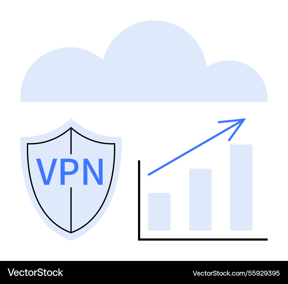 Vpn security with cloud integration boosting Vpn security with cloud integration boosting vector image