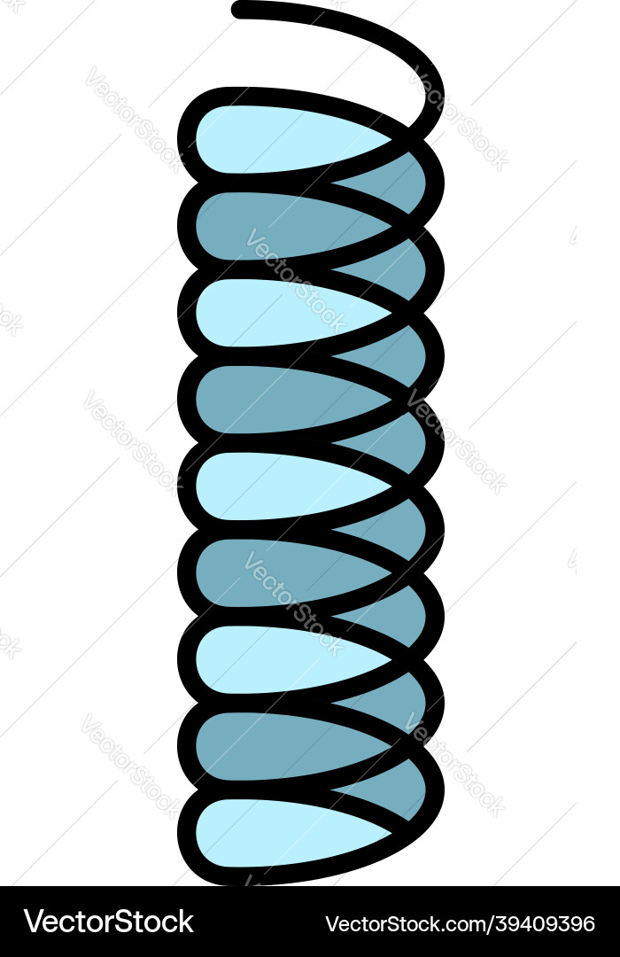 Coil spring object icon color outline Coil spring object icon color outline vector image