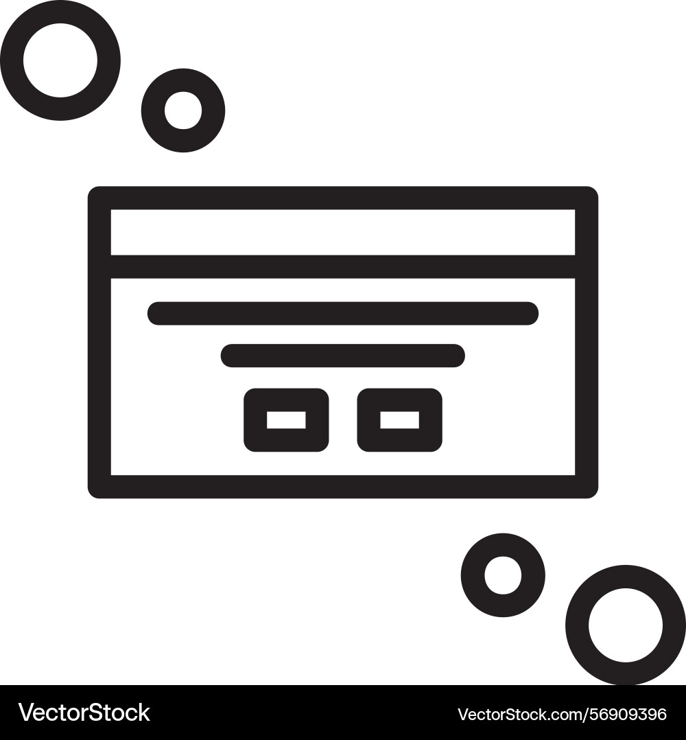 Dialog box customization linear style icon design Vector Image