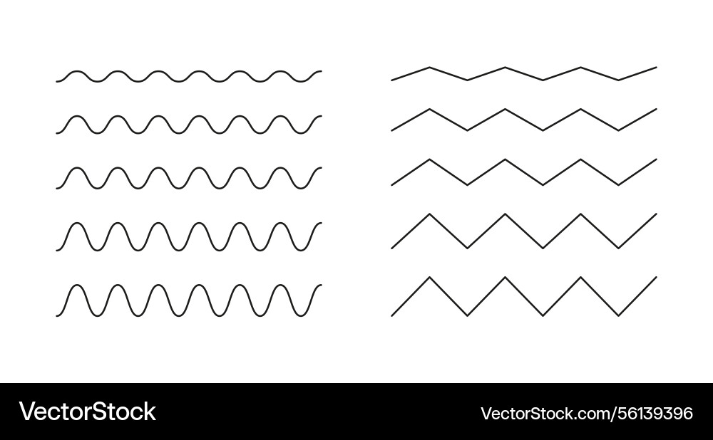 Wavy curvy lines pattern minimal undulate border Wavy curvy lines pattern minimal undulate border vector image