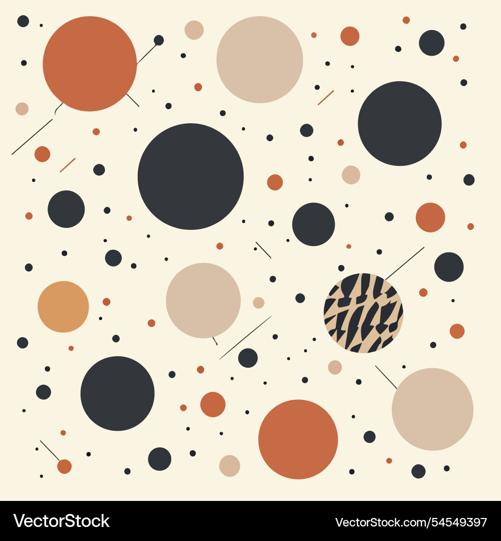 Abstract pattern of colorful circles and dots Vector Image
