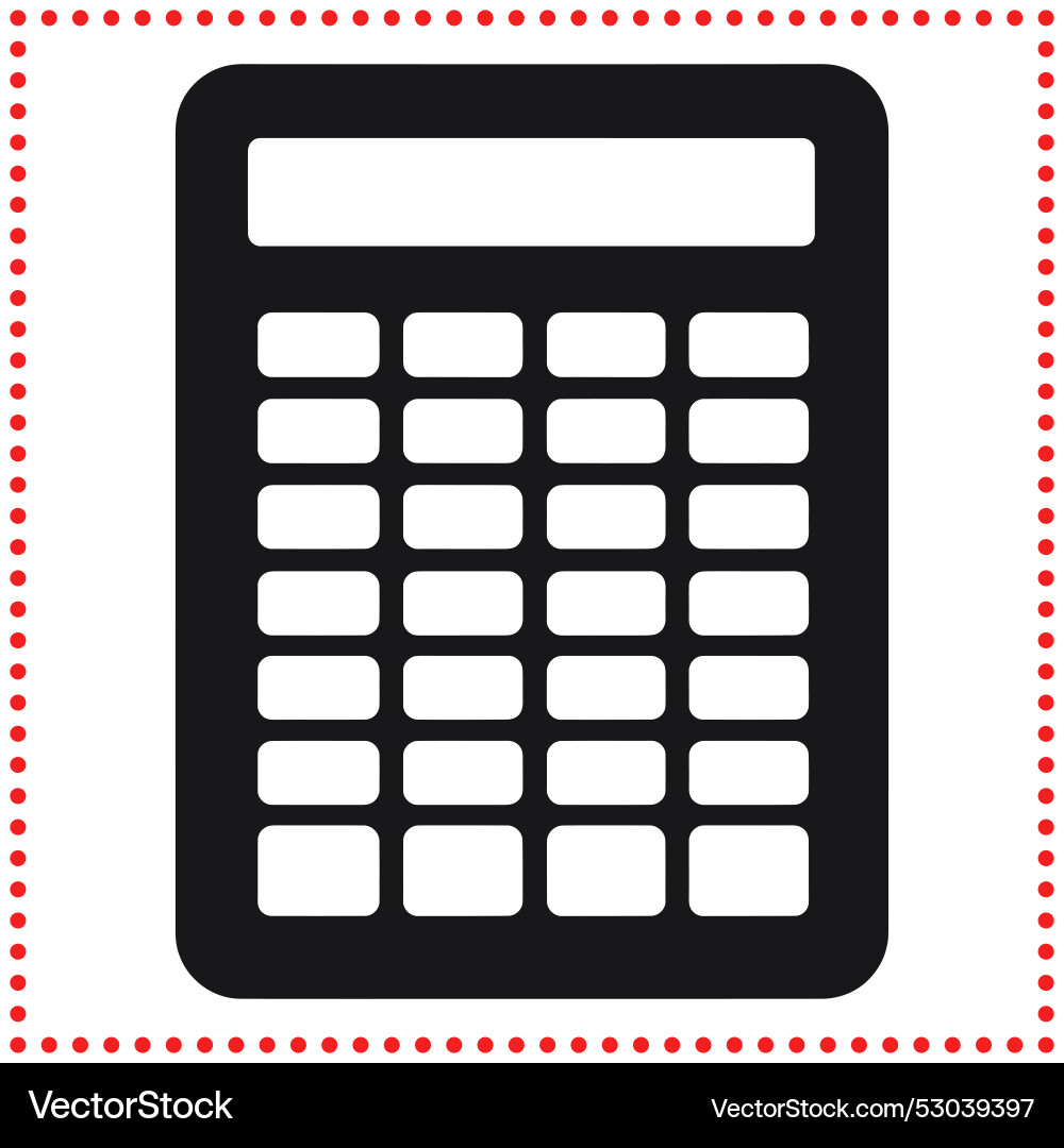 Calculator icon with simple and minimalist Vector Image
