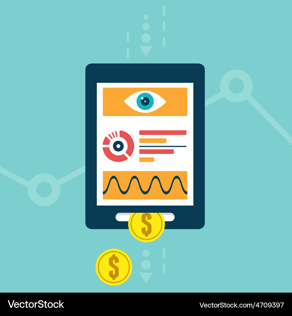 Concept of the analysis web site webpage search vector image