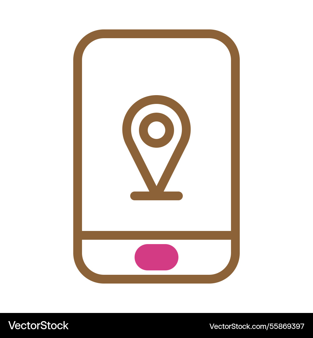 Mobile navigation app interface design element vector image
