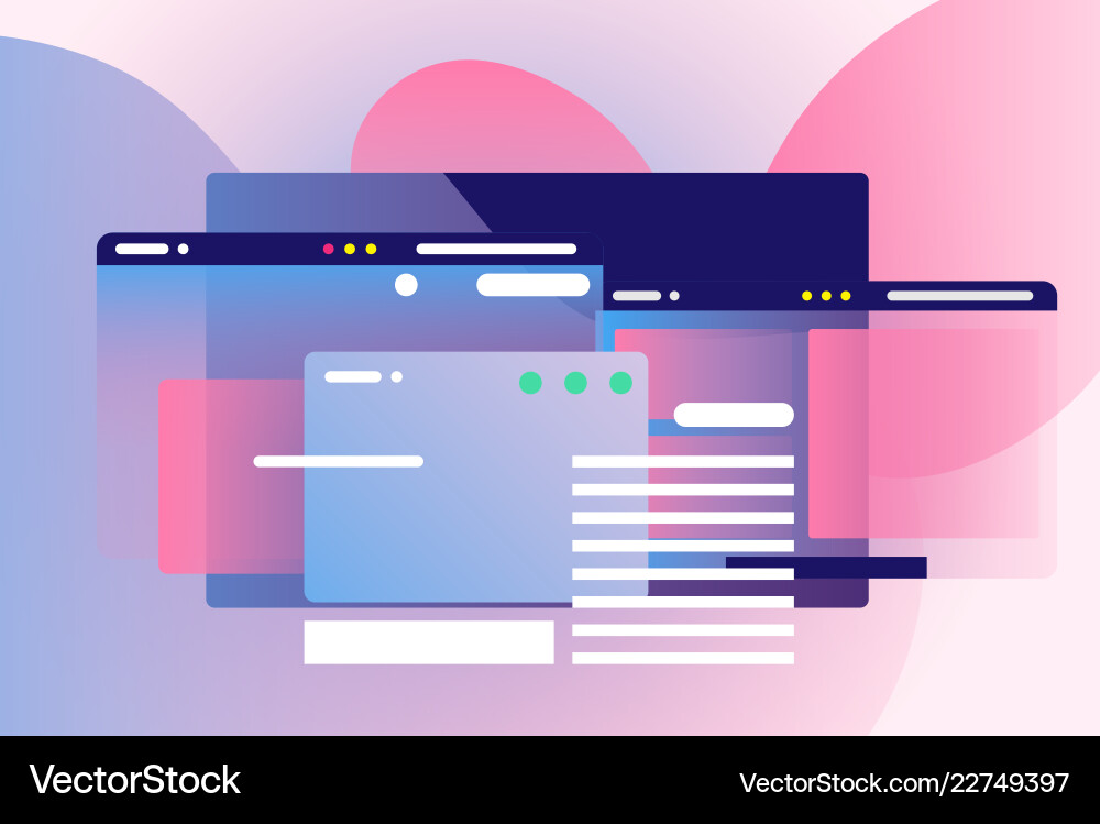 Modern Web Page Network vector image