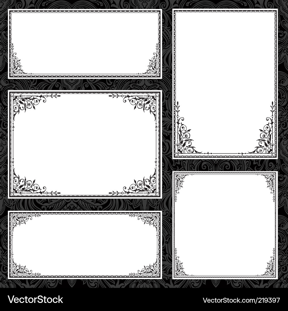 Ornate Frame Collection Royalty Free Vector Image