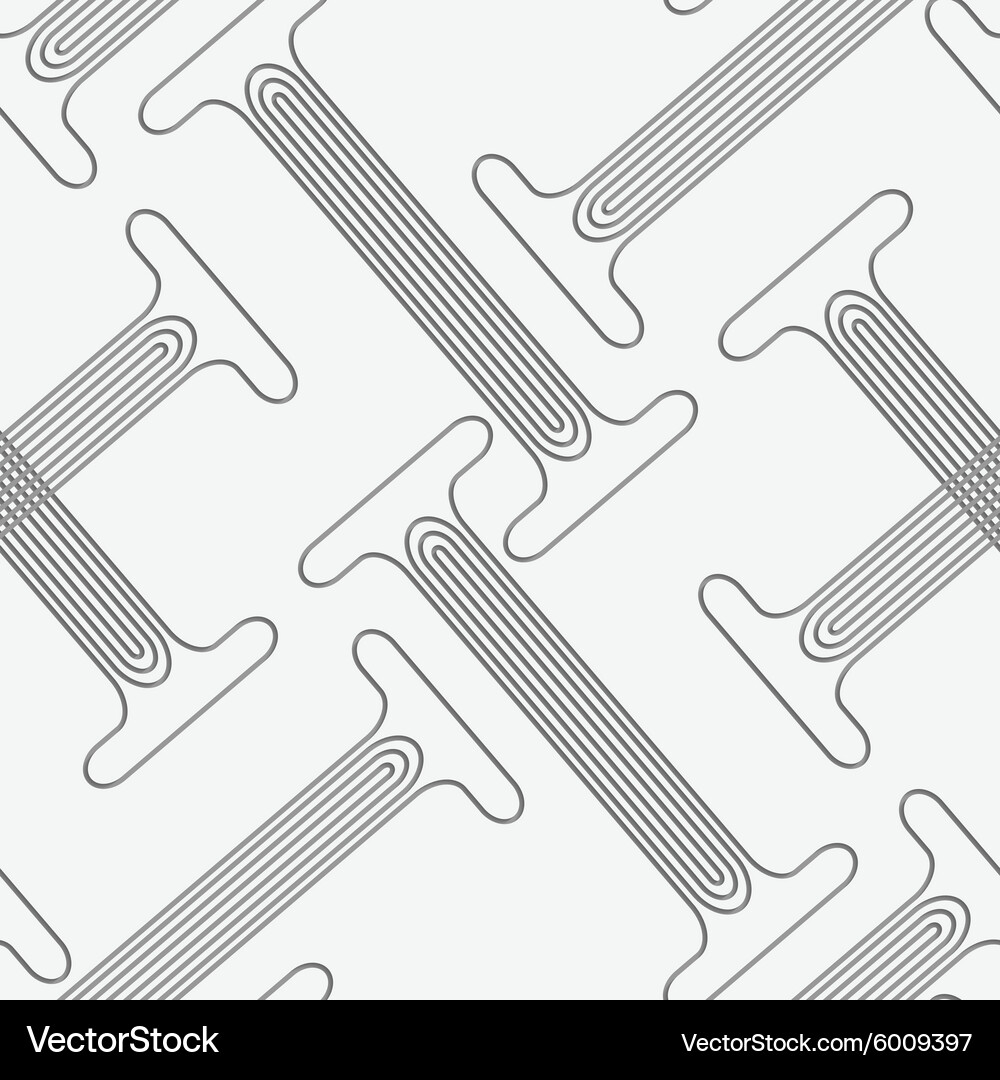 Perforated t shapes with offset Vector Image