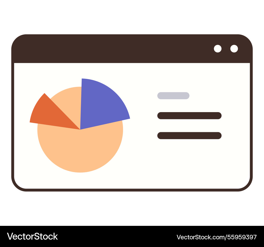 Pie chart with colorful segments displayed Pie chart with colorful segments displayed vector image