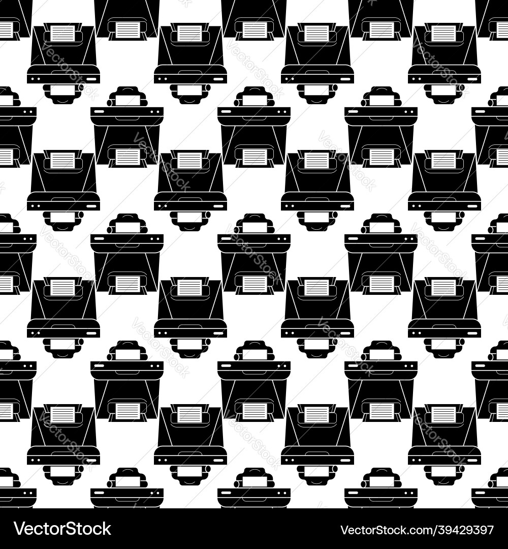 Printer front view pattern seamless Printer front view pattern seamless vector image