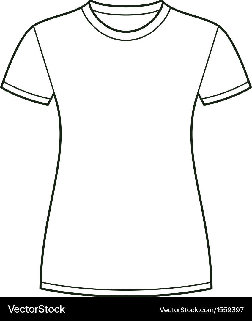 White t-shirt design template vector image