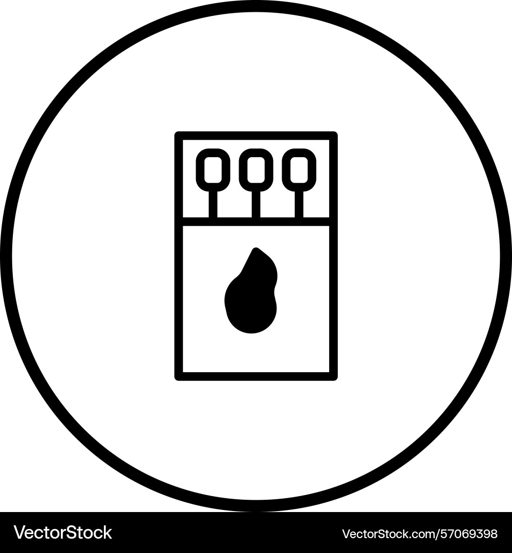 A minimalist representation of matchbox within Vector Image