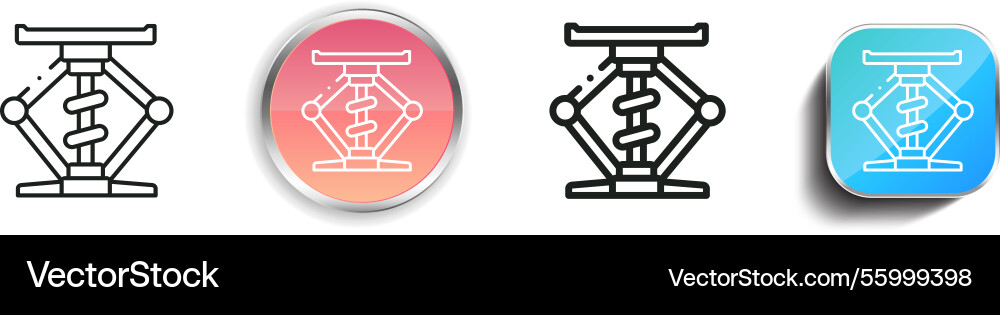 Lifter icon thin linear regular and button style vector image