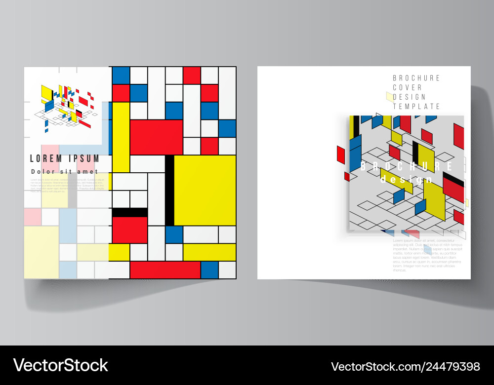 Minimal layout of two square format Minimal layout of two square format vector image